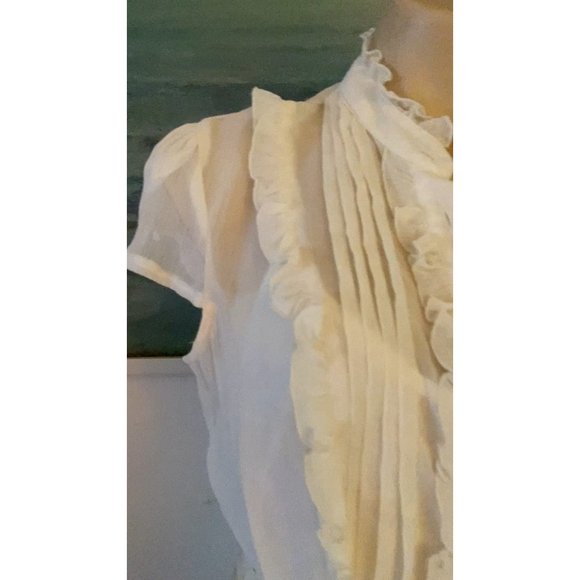 🌱   pretty creamy white lace Blouse women’s top matching silky cami NEW - Picture 2 of 14